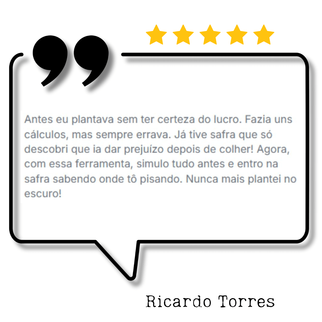 Produtor rural agrícola agro agronomia agricultura planilha de viabilidade calculadora de custo agrícola orçamento